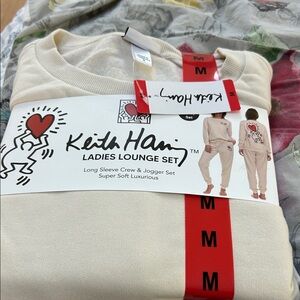 Keith Haring-2 piece lounge set-Cream Size Medium-NWTO